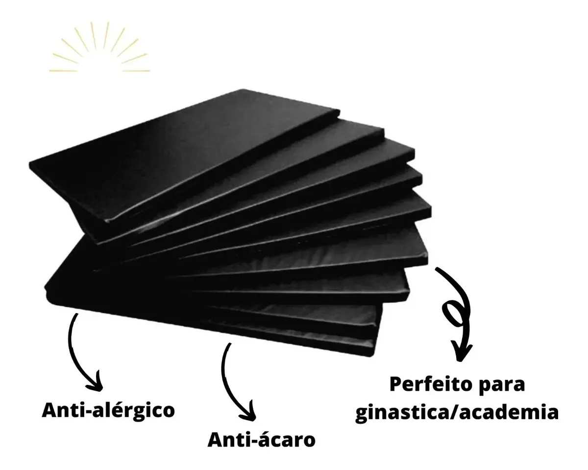 Colchonete 90 X 40 X 3 Academia Yoga Ginastica Cores