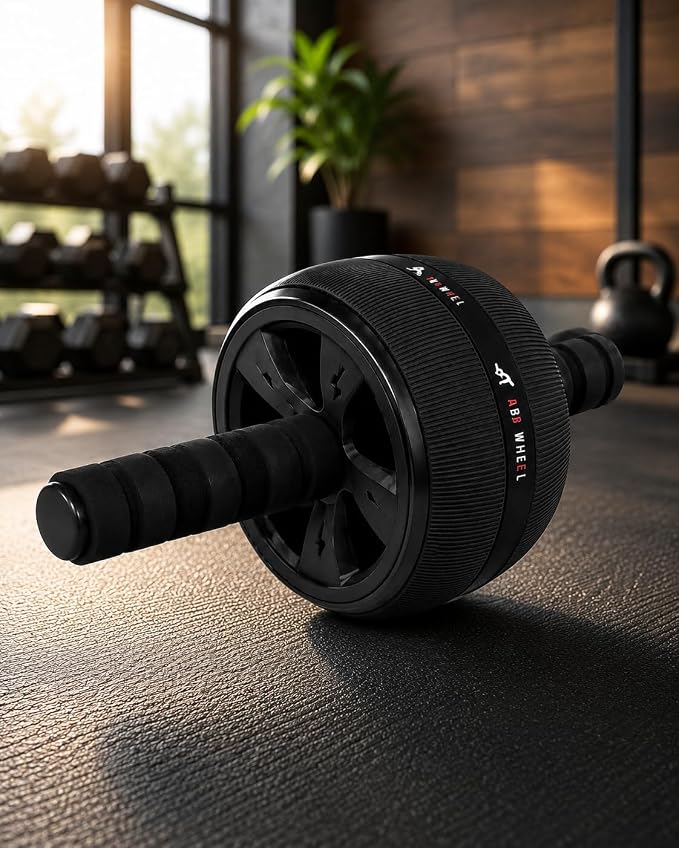 Roda Abdominal Dupla AB Wheel Antiderrapante Para Core e Abdomen